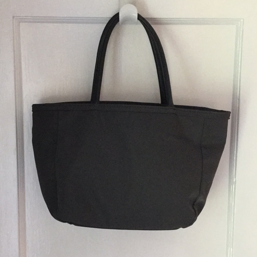 Gunmetal Gray Nylon Handbag from Muji